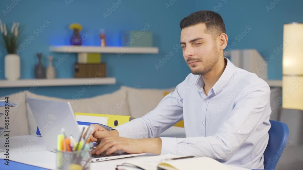 Home office worker man portrait Home office worker man portrait