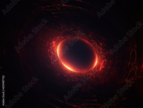 Red energy wormhole spiral