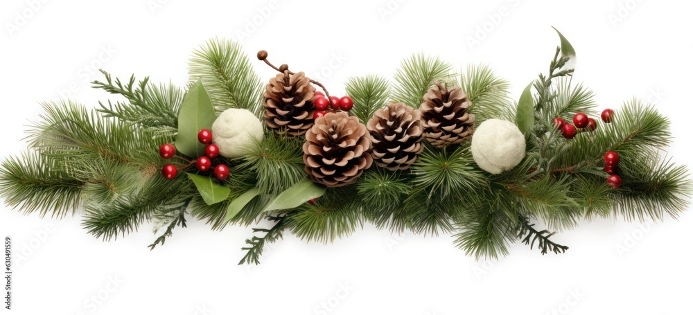 Merry Christmas greeting with green spruce branches. Merry Christmas greeting with green spruce branches.