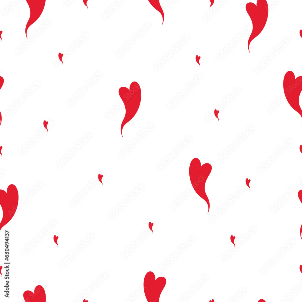 Seamless pattern with hearts on white background, vector Seamless pattern with hearts on white background, vector