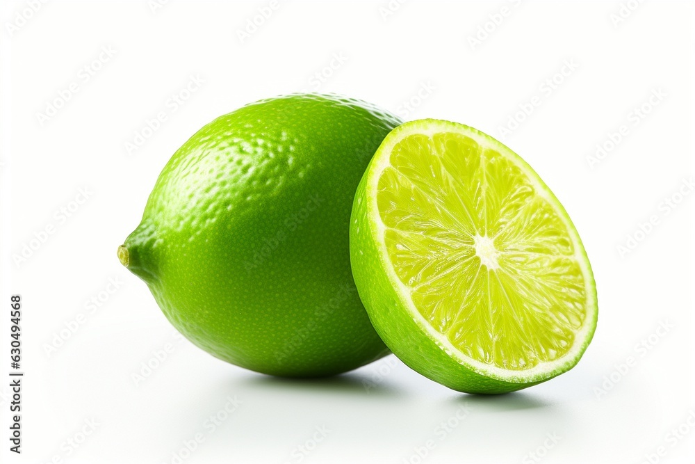 lime isolated on white background.