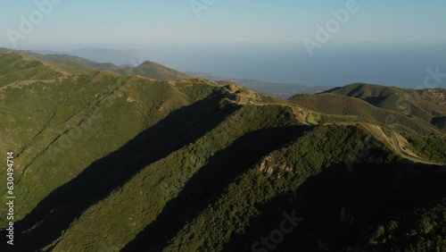 Aerial View of Santa Ynez Mountains, Santa Barbara, California photo