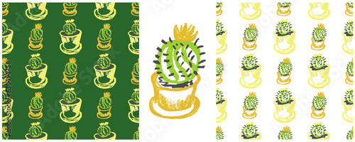 Set drawings with wax crayons. Print for cloth design, textile, fabric, wallpaper, wrapping paper