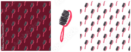 Set drawings with wax crayons. Print for cloth design, textile, fabric, wallpaper, wrapping paper