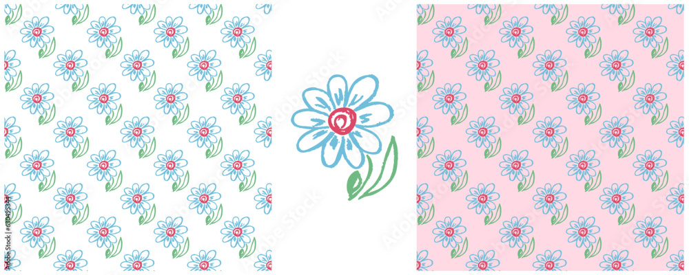 Set drawings with wax crayons. Print for cloth design, textile, fabric, wallpaper, wrapping paper Set drawings with wax crayons. Print for cloth design, textile, fabric, wallpaper, wrapping paper