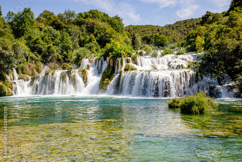 Waterfalls of Krka in dalmatia croatia close to split