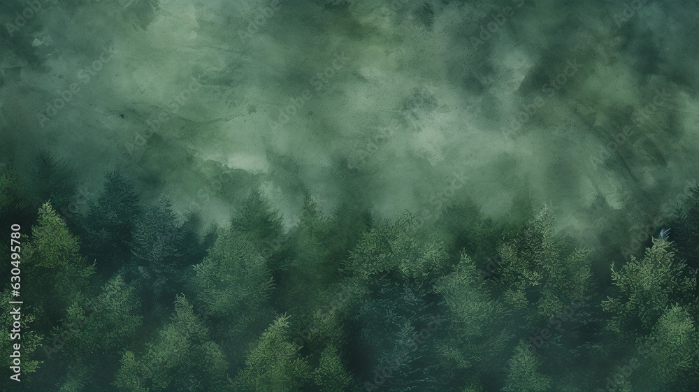 Fototapeta premium Forest Green Watercolor Texture Background. Generative AI.