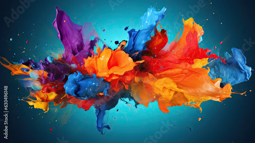 colorful  splashes background wallpaper © stocker
