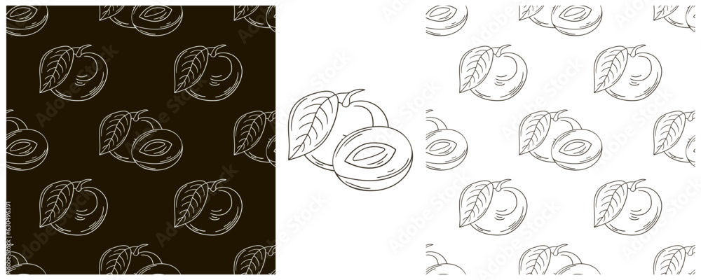Monochrome Seamless pattern. Set in hand draw style. Can be used for fabric and etc Monochrome Seamless pattern. Set in hand draw style. Can be used for fabric and etc