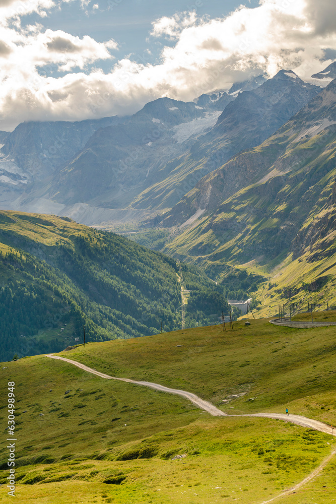 Fototapeta premium Landscape and nature by Zermatt with mountains and valleys, Valais, Switzerland