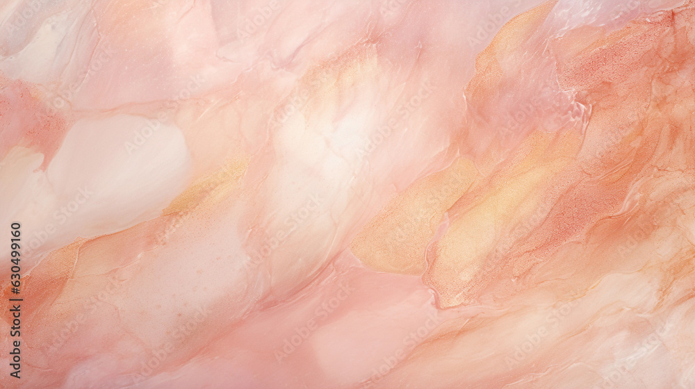 Rose Gold Watercolor Texture Background Solution. Generative AI.