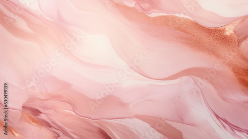 Rose Gold Watercolor Texture Background. Generative AI.
