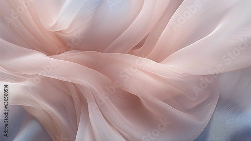 Tulle Fabric Texture Background. Generative AI.