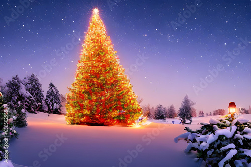 Christmas Concept. AI generated. Holiday Season. Decoration. Tree Ornaments. Gifts. Presents. Celebration. Winter. Warmth. Traditions. Festive Spirit. Snowflakes. Santa Claus. Reindeer. Joyful Moments © Say it with silence.