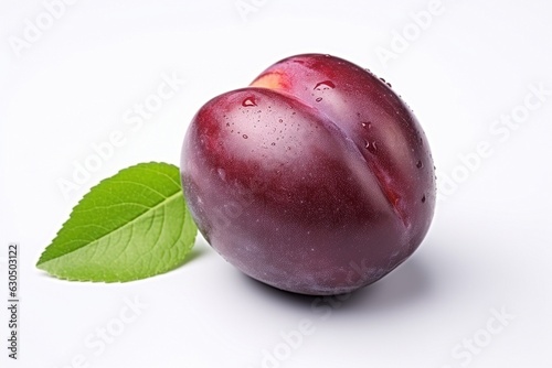plum isolated on white background.