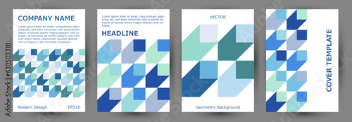 Architecture magazine front page layout collection geometric design. Modernism style futuristic