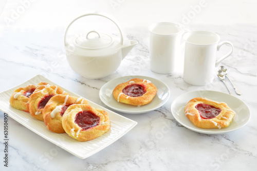 Raspberry Danish pastries