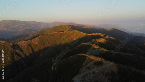 Santa Ynez Mountains at Sunset, Santa Barbara County photo