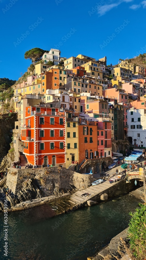 Cinque terre city colourful buildings Italy