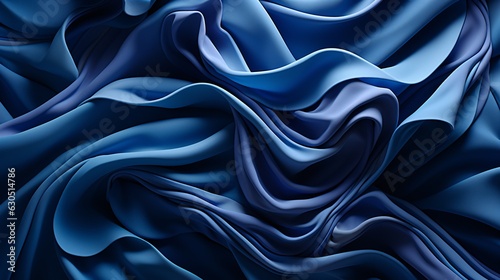 Undulating Blue Abstract Wave Pattern