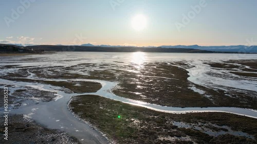 Wallpaper Mural Sunset Lake At El Calafate In Patagonia Argentina. Nature Landscape. Sunlight Background. Patagonia Argentina. Sunset Scenery. Sunset Lake At El Calafate In Patagonia Argentina. Torontodigital.ca