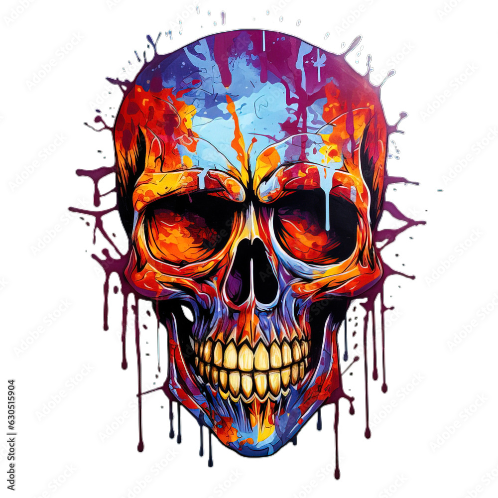Obraz premium Skullz & Chills: Spooky Halloween Sticker Art