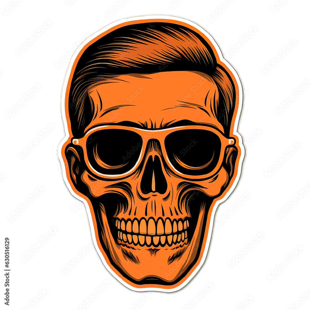 Obraz premium Skullz & Chills: Spooky Halloween Sticker Art