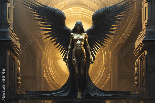 the majestic figure of a fallen angel
Generative AI