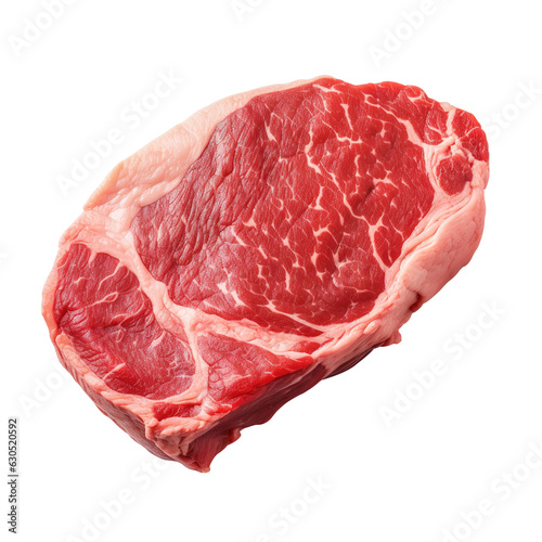 raw beef steak isolated on transparent background