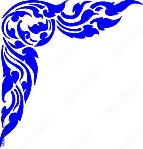 blue thai pattern background so beautiful