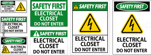 Safety Fiirst Sign Electrical Closet - Do Not Enter
