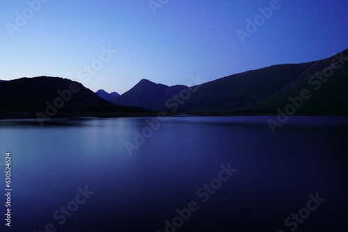 dark lake in the mountains