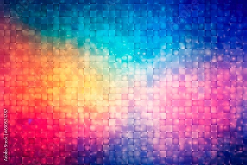 Pixelated mosaic texture background, retro video game-inspired design, multicolored and playful backdrop, nostalgic and fun