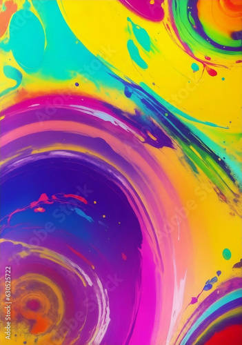Mixtures of oil paint colorful abstract background, Generative AI Illustration.