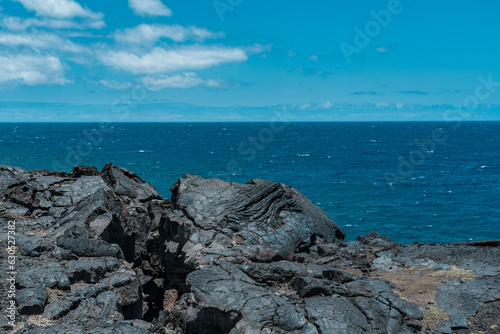 Hōlei Sea Arch. Chain of Craters Road, Hawaii Volcanoes National Park. Pahoehoe  Lava. volcanic rock photo