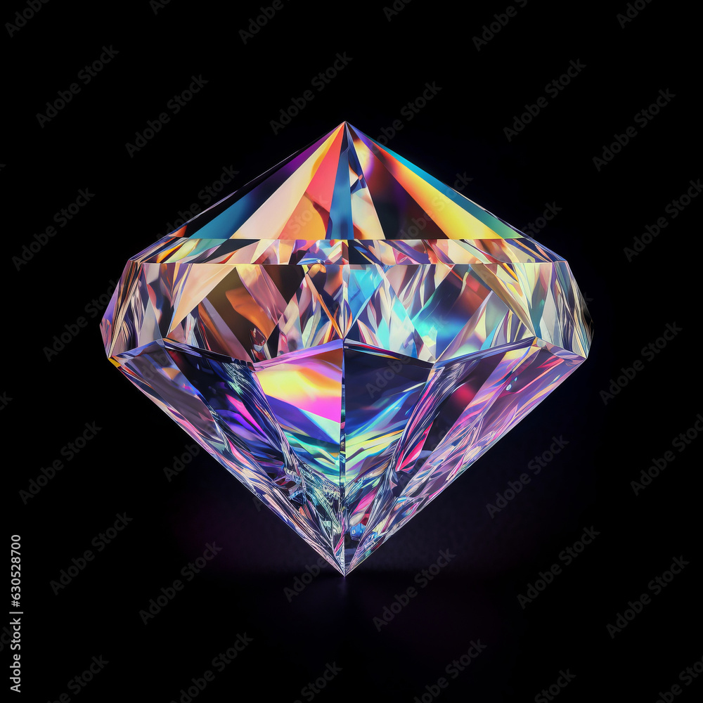 Pink and Purple Holographic Diamond Big and Beautiful Jewel Exquisite and Stunning Gemstone for Elegance and Luxury
