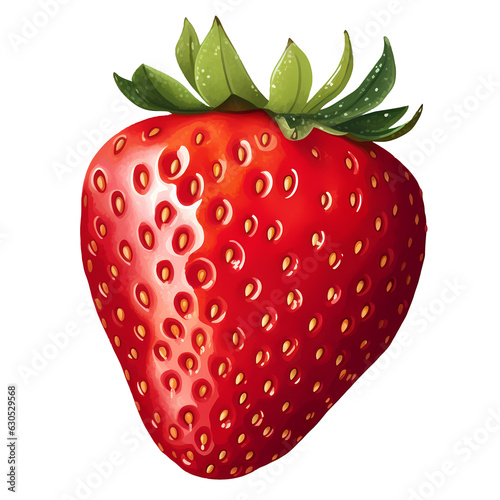 Strawberry Watercolor Clipart Illustration