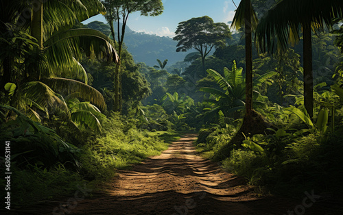 Landscape of road to jungle