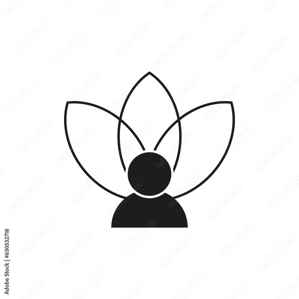 Mental balance icon. Vector illustration. Eps 10. Mental balance icon. Vector illustration. Eps 10.