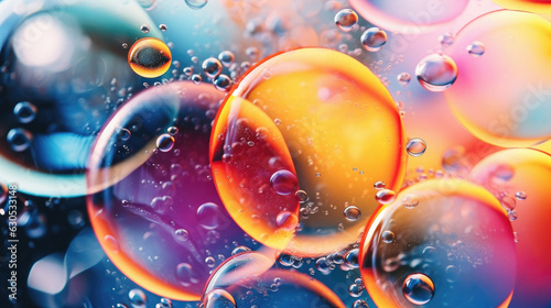 Big soap_colorful bubbles, blur summer background