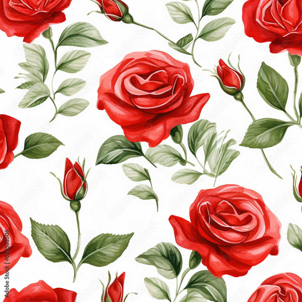 Rose flowers watercolor seamless patterns background Rose flowers watercolor seamless patterns background