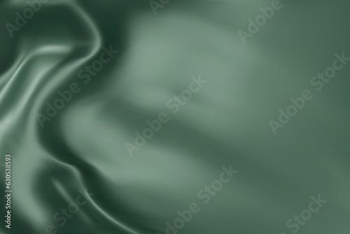 Close-up texture of dark green silk. Hunter green fabric smooth texture surface background. Smooth elegant green silk. Texture, background, pattern, template. 3D vector illustration.