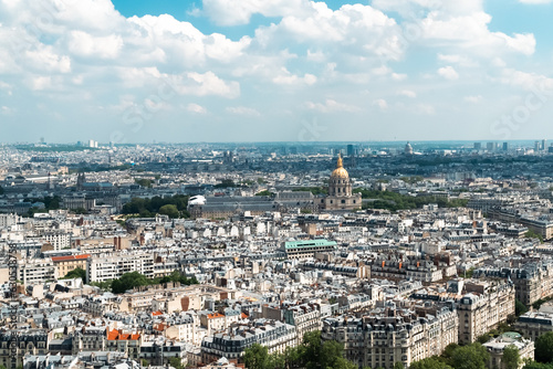 Paris, France. April 22, 2022: Les Invalides is an architectural complex and panoramic landscape of the city. © camaralucida1