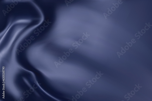 Close-up texture of dark blue silk. Heather blue fabric smooth texture surface background. Smooth elegant blue silk. Texture, background, pattern, template. 3D vector illustration.