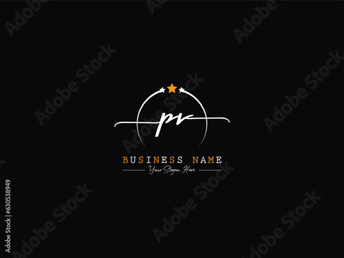 Calligraphy PR Modern Signature Logo, Initial pr r p Logo Letter Vector For Your Luxury Shop