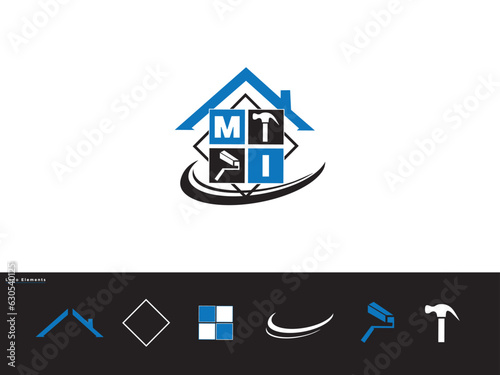 MI Building Logo, Real Estate Mi im Logo Letter Design For You