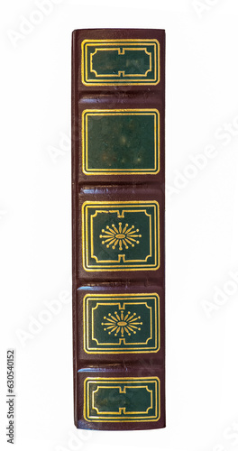 antique book cover isolated