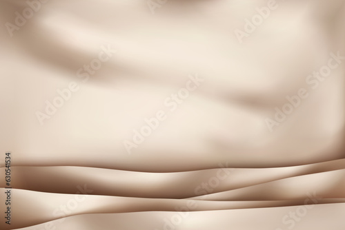 The luxury of beige fabric texture background. Closeup of rippled silk fabric. Stacked silk fabrics. Beige background. 3D vector illustration.