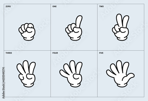finger counting comic style