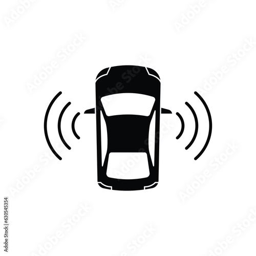 Autonomous car icon design. isolated on white background. vector illustration